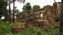 Ruins of a  years old French mission which in turn is built on a rd-nd Century BCE Roman trading post Arikamedu Pondicherry India