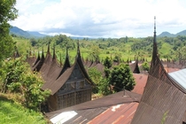 Rumah Bagonjong spired roof house - Minangkabau vernacular architecture - Koto Tinggi West Sumatra Indonesia