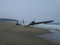 Rumored to be a drug plane crashed on a beach in Mexico 
