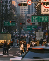 Rush hour in Seoul South Korea 