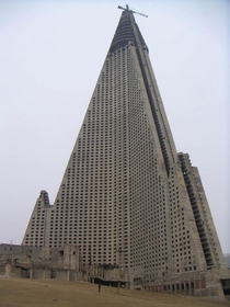 Ryugyong Hotel in Pyongyang North Korea