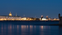 Saint-Petersburg Russia Raised bridges at night 