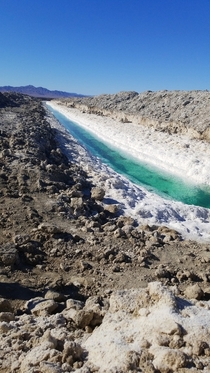 Salt field in California USA 