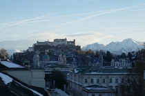 Salzburg Austria morning after a snow storm  x  