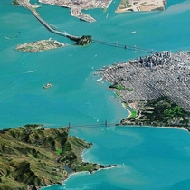 San Francisco California by Satellite WorldView-