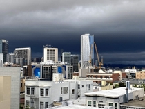 San Francisco from my window under somewhat eerie clouds