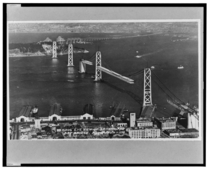 San Francisco-Oakland Bay Bridge under construction early  