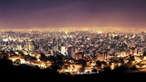 San Pedro Valley considered a technological hub in Belo Horizonte Brazil at night 