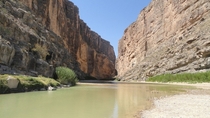 Santa Elena Canyon Big Bend National Park Mexico on the left US on the right