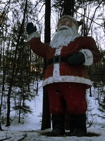 Santa  in the middle of NH woods