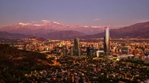 Santiago in the Light of the Setting Sun