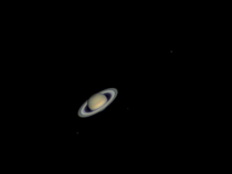 Saturn from June th with three moons Tethys Dione and Rhea 