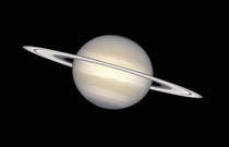 Saturn in its natural colours