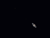 Saturn on June th with Titan Rhea Tethys and Dione 