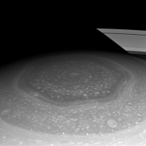 Saturns Hexagon and Rings 