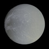 Saturns Moon Dione in Slight Color 