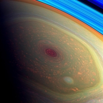 Saturns multicolored cloudscape 