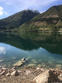 Scanno Lake Abruzzo Italy 