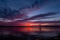 Scarlet sunset on Cottonwood Beach in Washougal Washington- just across the river from Portland Oregon Nikon Z -mm Feb