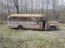 School busconverted mobile home I found  miles outside Minneapolis