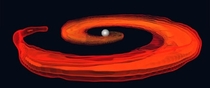 Scientific stimulation of black hole consuming a neutron star Credit A Tonita Rezzolla F Pannarale