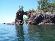 Sea arch in Tettegouche State Park Minnesota It collapsed in  