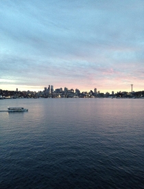 Seattle at Dusk  much simpler times