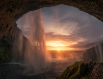 Seljalandfoss Waterfall in Iceland 