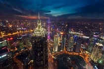 Shanghai at Night  Photographed by Espinozr