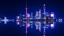 Shanghai in a mirror  China 