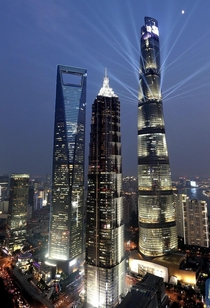 Shanghai skyscrapers  Includes the worlds nd and th tallest buildings