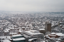 Sheffield UK in the Snow January  