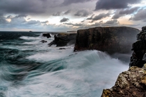 Shetland Storms I almost got myself blown off the cliff Eshaness 