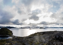 Shot this while hiking Tyven near Hammerfest at the Norwegian polar circle Its absolutely stunning here  photo stitch up x