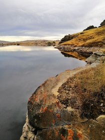 Sick reflection at Poolburn Lake in New Zealand - 