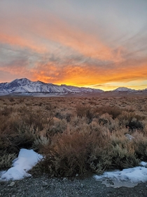 Sierra mountain range sunset 