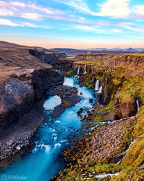 Silent Flow  - Sunset by Sigldugljfur Canyon Icelandic Highlands  - Instagram hrdur