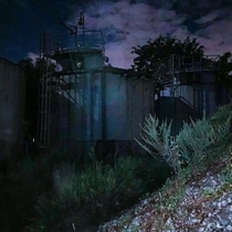 Silos of an abandoned Ocean Simulation Facility used for testing Sonar technology during the Cold War Free of Graffiti