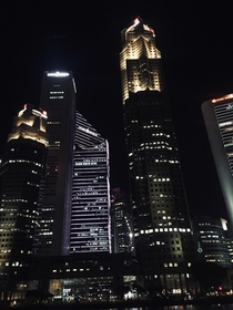 Singapore building in nighttime 