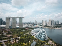 Singapore from Marina Bay gardens