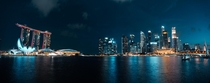Singapore skyline during blue hour 
