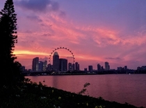 Singapore Sunset iPhone