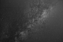 Single -minute tracked image of the Sagittarius region Modified D DSLR IR-cut removal 