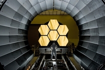 Six of the primary mirrors of the James Webb Space Telescope being prepared for acceptance testing  xpost rTechnologyPorn