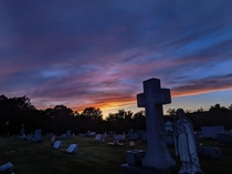 Skies over PA cemetery