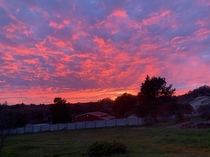 Skyfire sunset in Corralitos CA