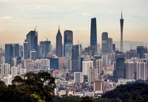 Skyline of Guangzhou China 