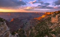 Slashes of gold light carved through the Grand Canyon yesterday evening May   