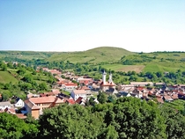 Slimnic Village Sibiu County seen from the fortress Romania 