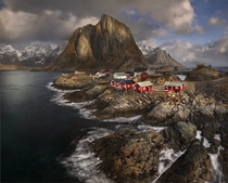 Small fishing village in Norway 
